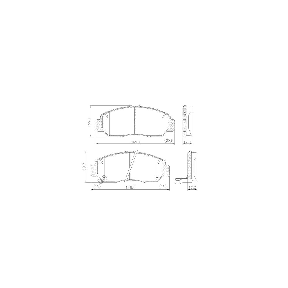 Pastilha Freio Honda Civic 2.0 16v Exr 2013 Ate 2014 Dianteira Lonaflex P-1388
