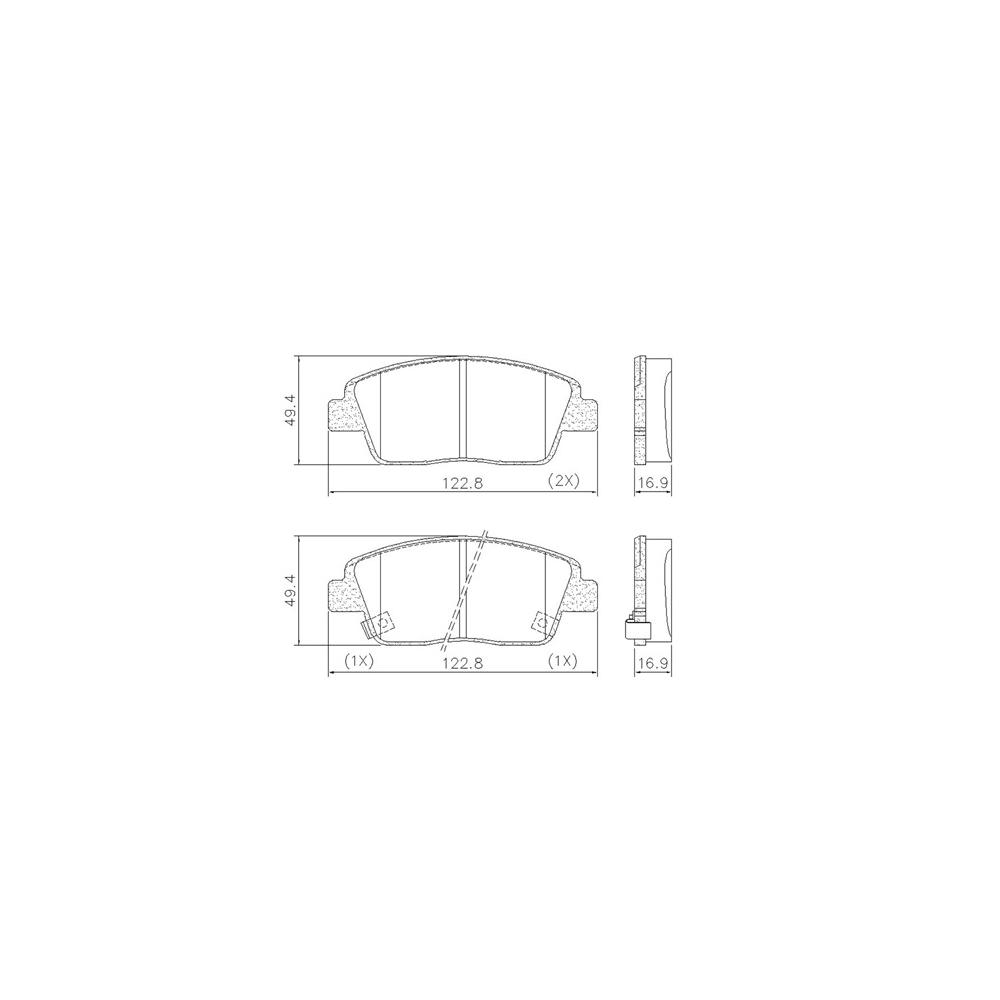 Pastilha Freio Hyundai Hb20 1.0 12v Comfort Style 01/2016 Ate 12/2019 Dianteira Lonaflex P-1441