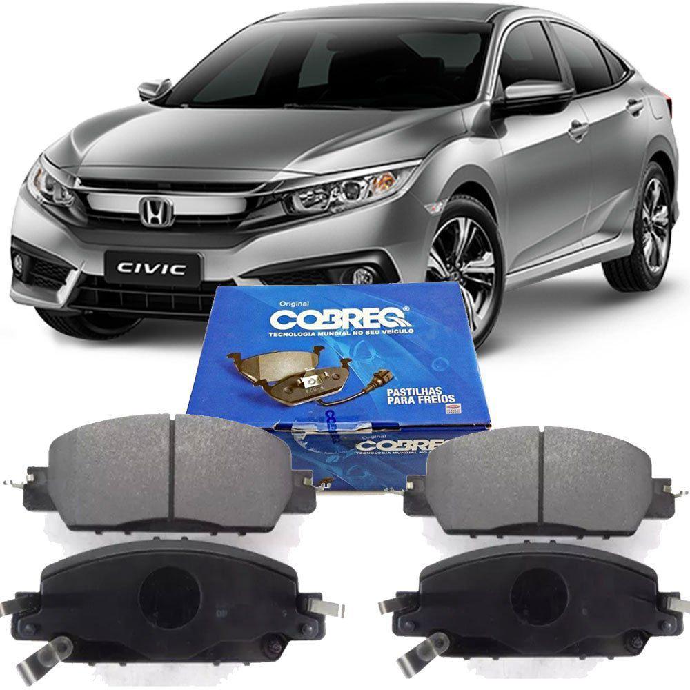 Pastilha Freio Honda Civic 2.0 16v Ex Flex One 01/2016 Ate 01/2017 Dianteira Cobreq N-1758