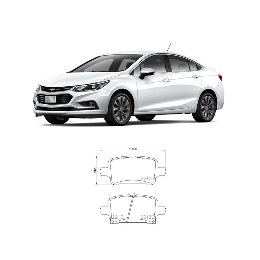 Pastilha Freio Gm Cruze 1.4 16v Lt 2016 Ate 2021 Traseira Cobreq N-2033