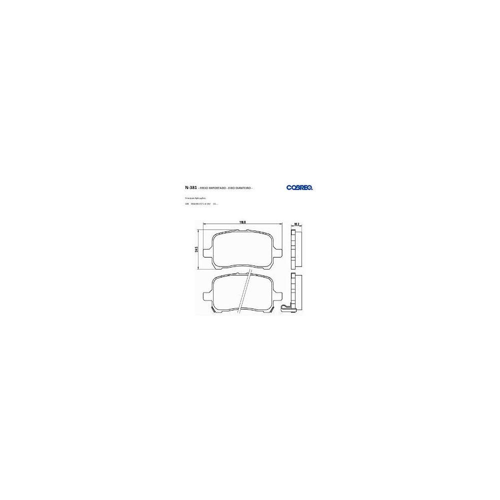 Pastilha Freio Gm Malibu 2.4 Ltz A Partir De 2010 Dianteira Sistema Importado Cobreq N381