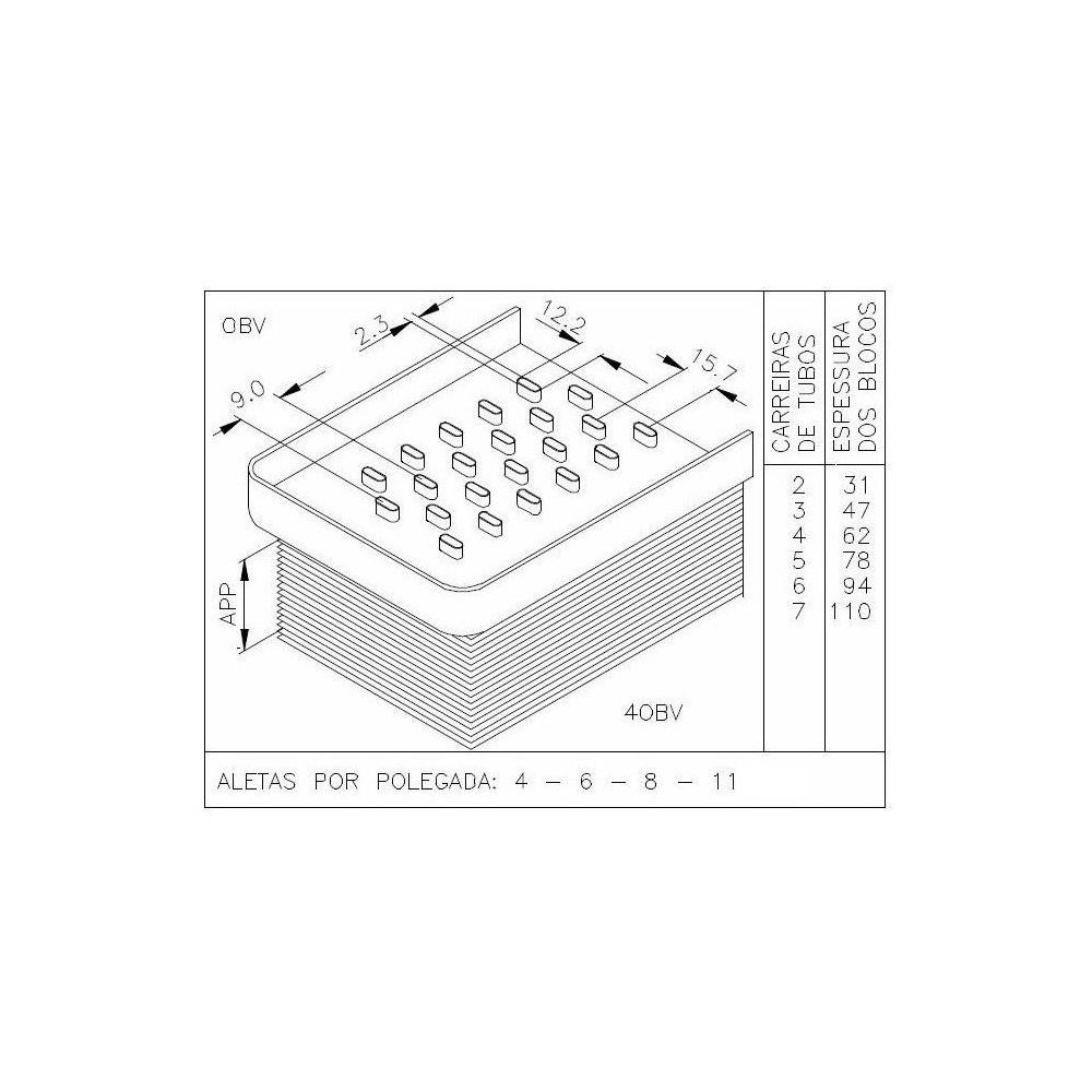 Colmeia Radiador Mwm D225-3 6 Cilindros Original D225-6 Visconde 28720
