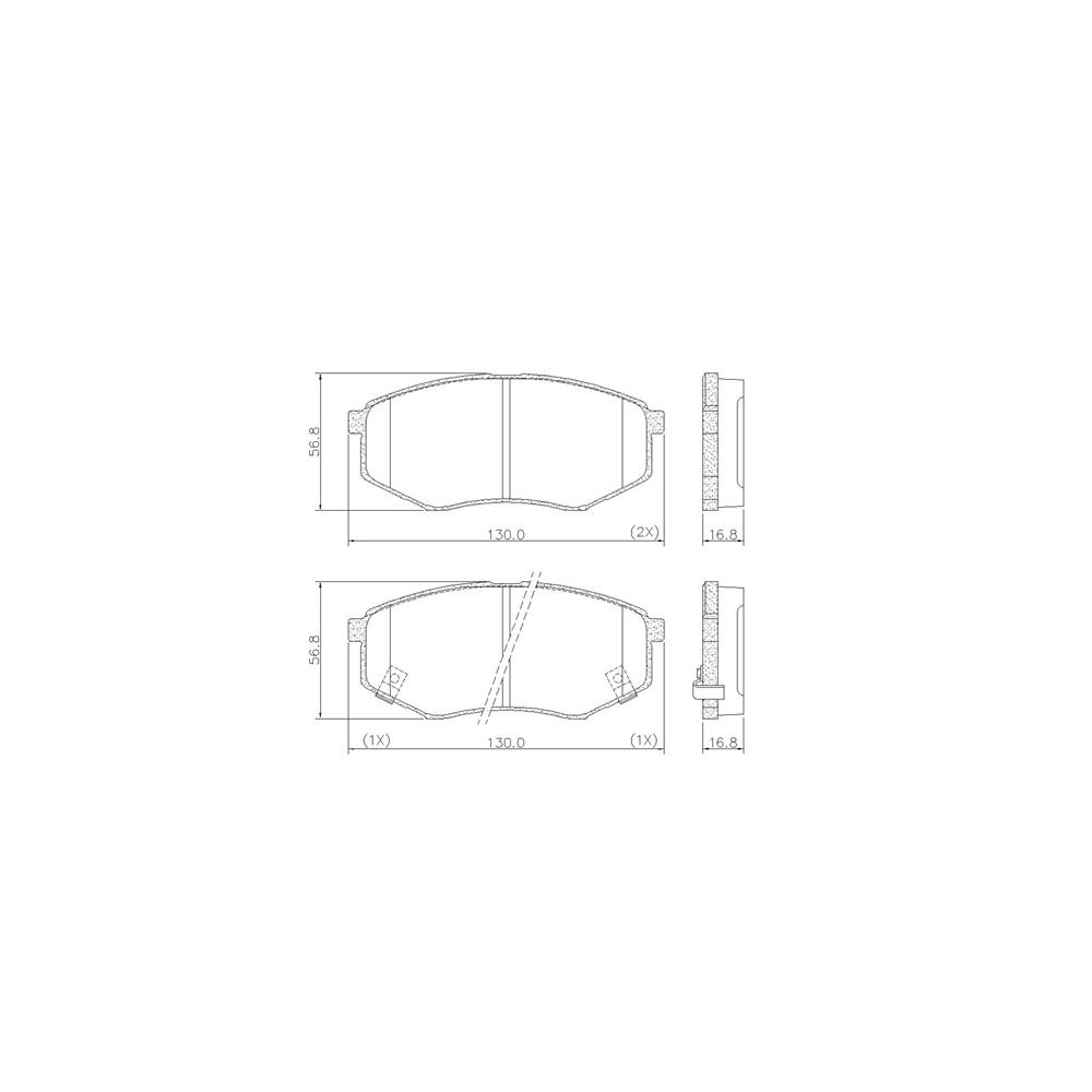 Pastilha Freio Hyundai New Tucson 1.6 Gl Turbo 2017 Ate 2018 Dianteira Sistema Mando, Ceramica Fras-le Pd/1462-cmaxx