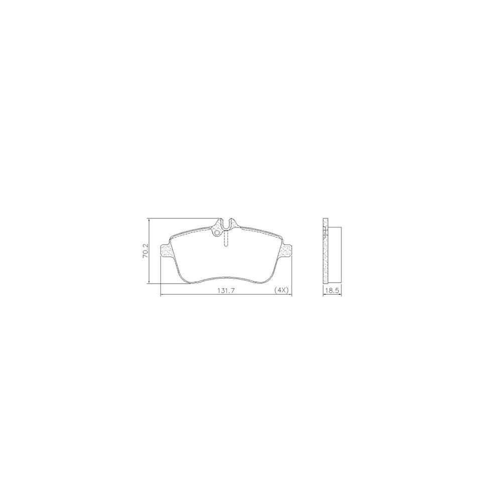 Pastilha Freio Mercedes-benz B200 2.0 2005 Ate 2018 Dianteira Sistema Bosch Fras-le Pd/1344