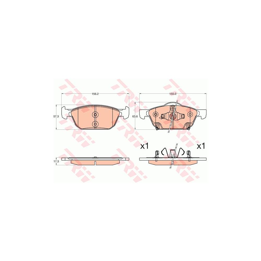 Pastilha Freio Honda Civic Ix A Partir De 02/2012 Sistema Cotec Trw Gdb3600 Premium