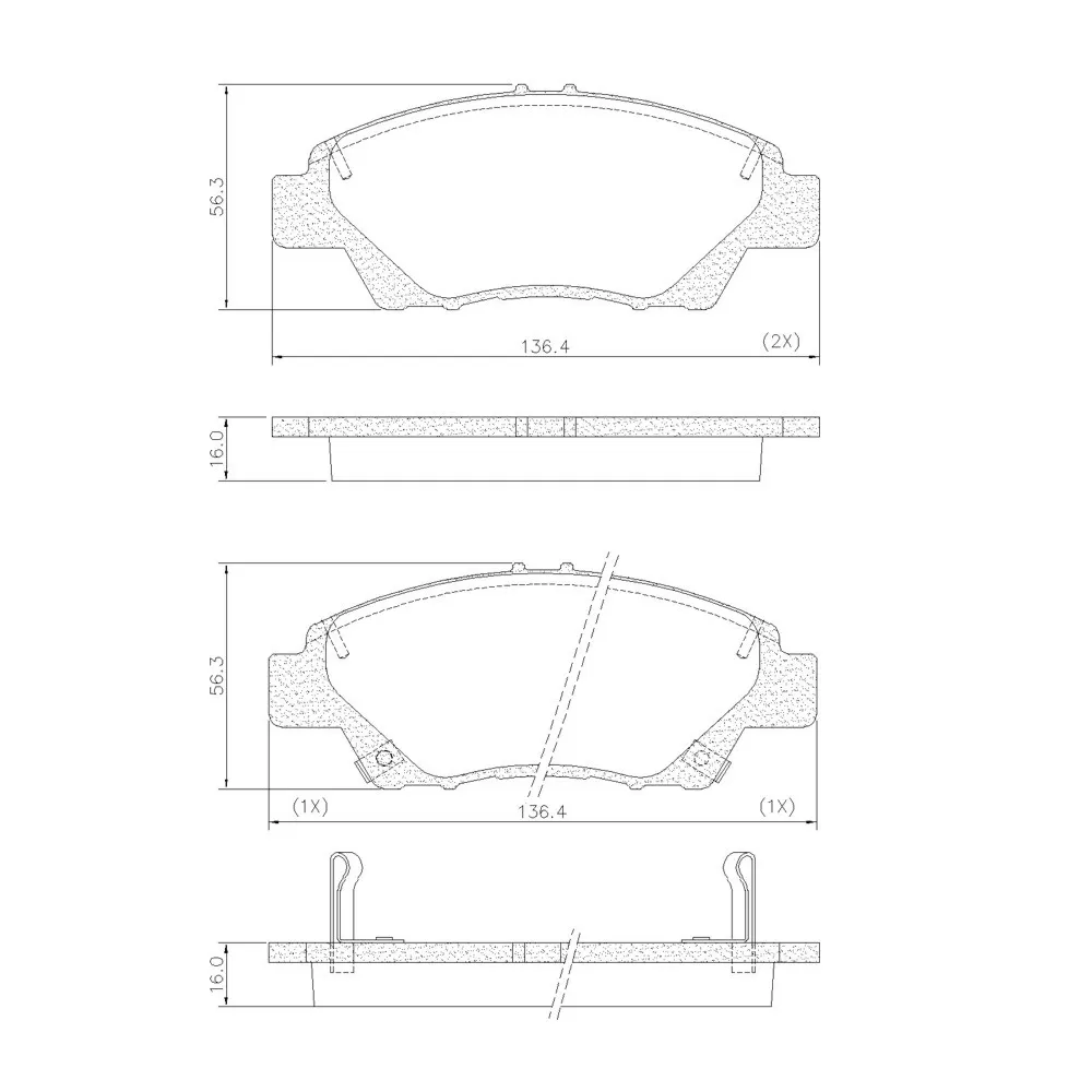Pastilha Freio Honda Fit 1.5 16v Dx 01/2014 Ate 12/2021 Dianteira Jurid Hqj-2314a