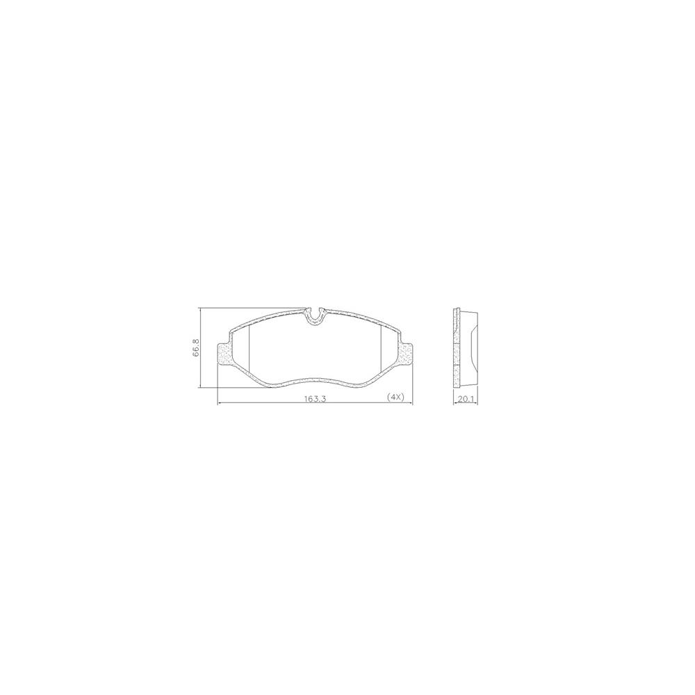 Pastilha Freio Mercedes-benz Vito 2.0 Tourer Luxo 2015 Ate 2017 Dianteira Sistema Brembo Fras-le Pd/662