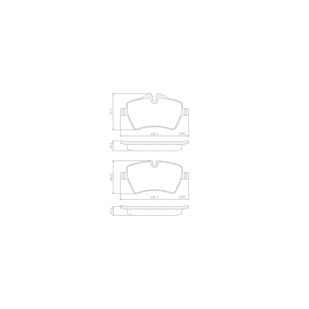 Pastilha Freio Mini Cooper 2.0 Seven 2015 Ate 2017 Dianteira Sistema Lucas Fras-le Pd/1288