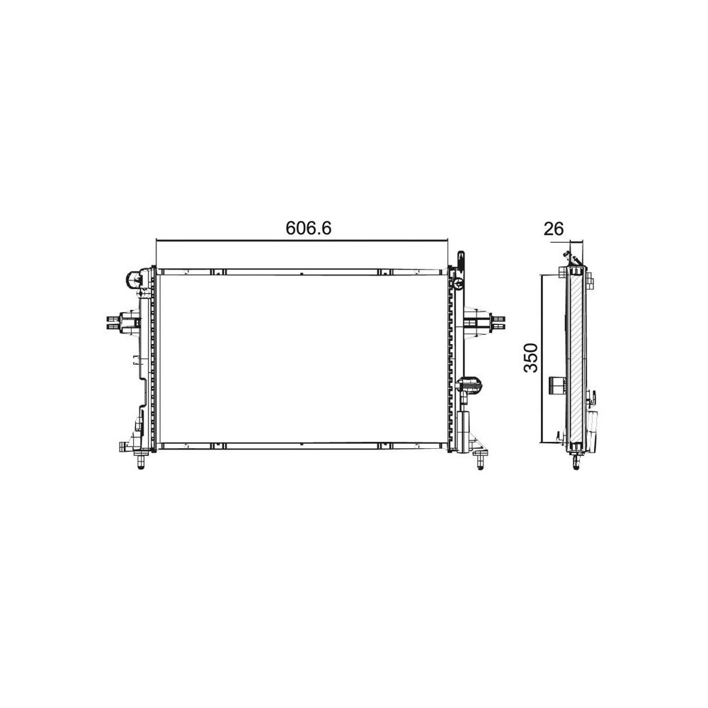 Radiador Gm Astra 2.0 16v Gls Sfi 01/1999 Ate 12/2003 Cambio Manual Com Ar Condicionado Denso Bc422136-5500rc