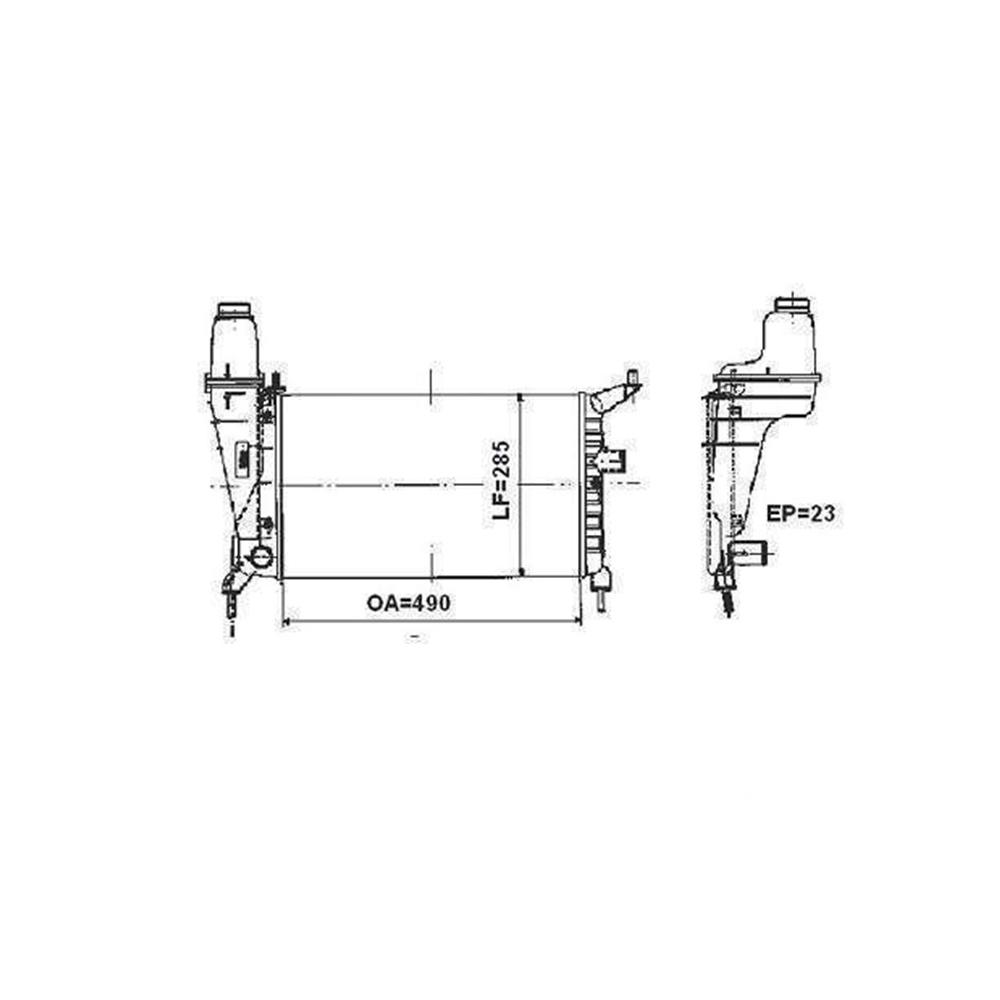 Radiador Gm Celta 1.0 8v Life 01/2000 Ate 12/2005 Cambio Manual Sem Ar Condicionado Valeo 732770r