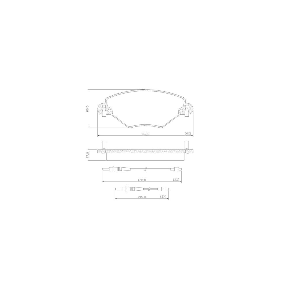 Pastilha Freio Citroen C5 2.0 16v Break Exclusive 2001 Ate 2007 Dianteira Sistema Bosch Fras-le Pd/649-e