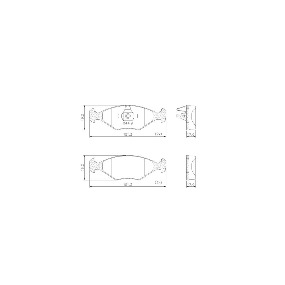 Pastilha Freio Fiat Palio Weekend 1.5 8v Mpi 01/1998 Ate 12/2000 Eixo Dianteiro Fras-le P-90