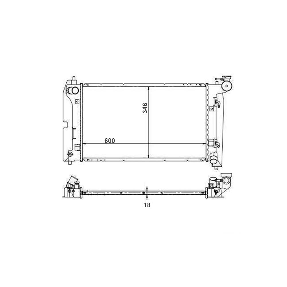 Radiador Toyota Corolla 1.6 16v Cambio Automatico 01/2002 Ate 12/2008 Com E Sem Ar Condicionado Visconde 12558
