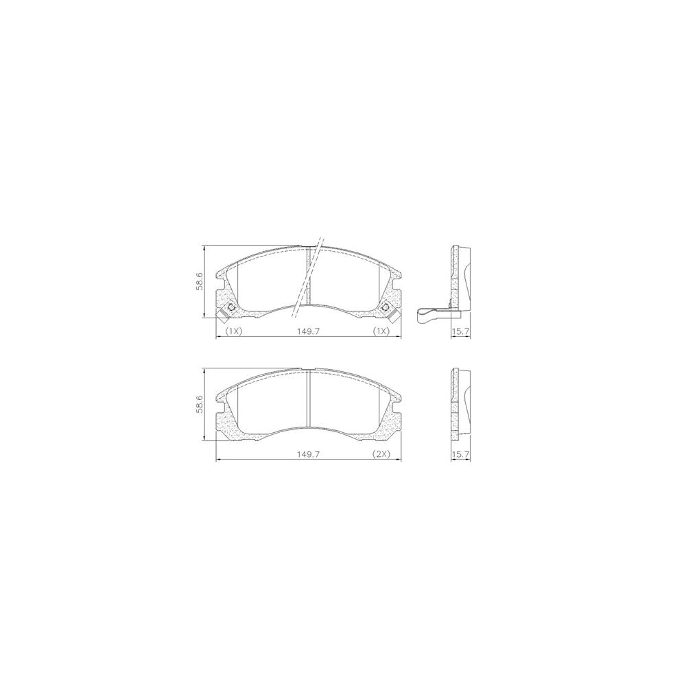 Pastilha Freio Mitsubishi Outlander 2.0 2014 Ate 2018 Dianteira Sistema Akebono Fras-le Pd/383