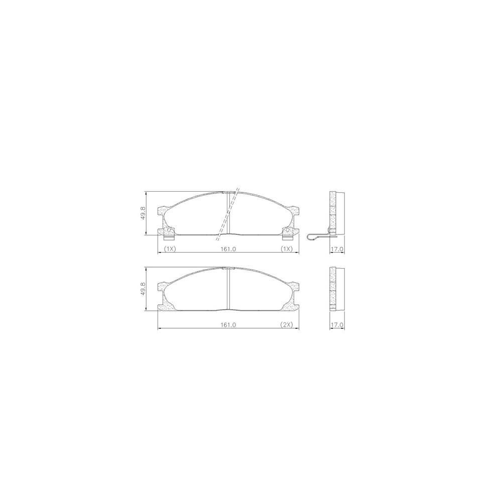 Pastilha Freio Nissan Frontier 2.5 Platinum Ate 12/2014 Dianteira Sistema Akebono, Ceramica Fras-le Pd/427-cmaxx