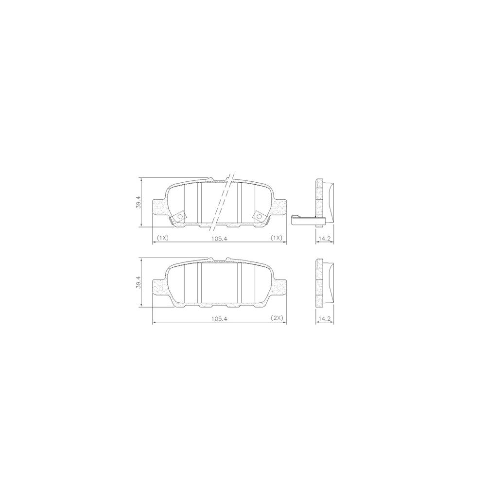 Pastilha Freio Nissan Sentra 2.0 16v Unique 01/2014 Ate 2016 Traseira Sistema Akebono Fras-le Pd/585