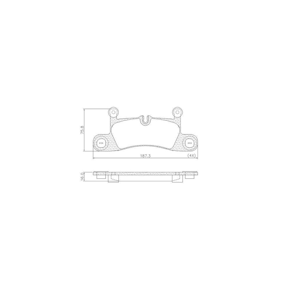 Pastilha Freio Porsche Cayenne 4.8 32v L 01/2010 Ate 2015 Traseira Sistema Brembo Fras-le Pd/1464