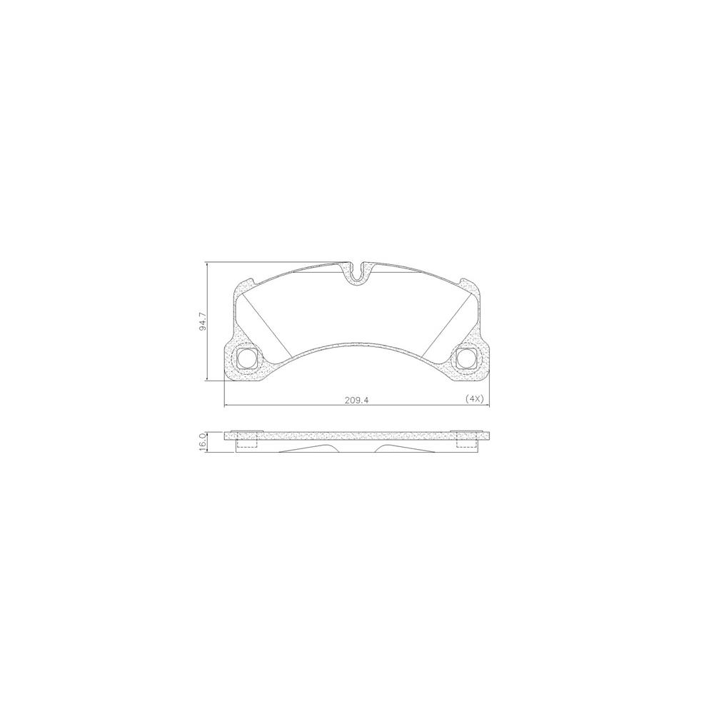 Pastilha Freio Porsche Cayenne 3.6 Platinum 2015 Ate 2018 Dianteira Sistema Brembo Fras-le Pd/1463