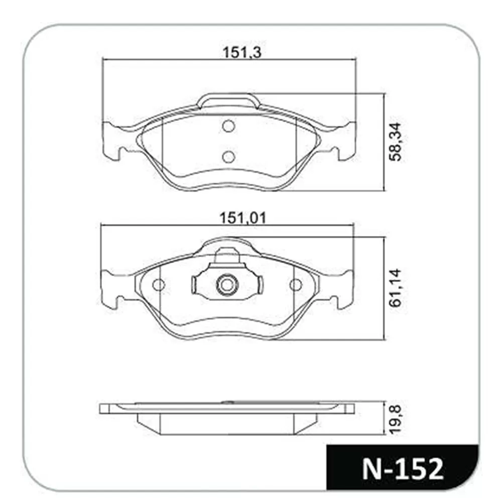 Pastilha Freio Ford Ecosport 1.0 Supercharger 2003 Ate 02/2006 Dianteira Sistema Teves Cobreq N-152