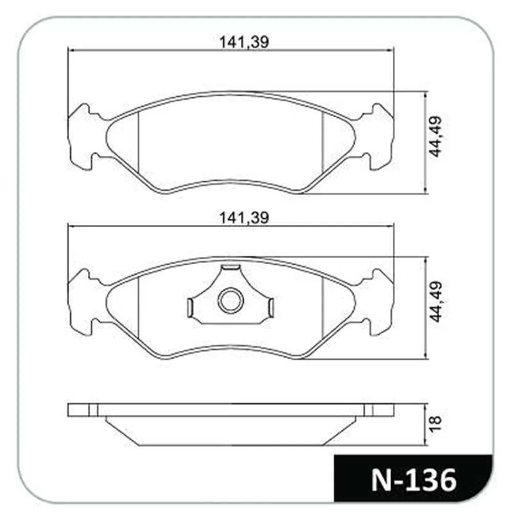 Pastilha Freio Ford Ka 1.3 1997 Ate 04/2009 Dianteira Sistema Teves Cobreq N-136