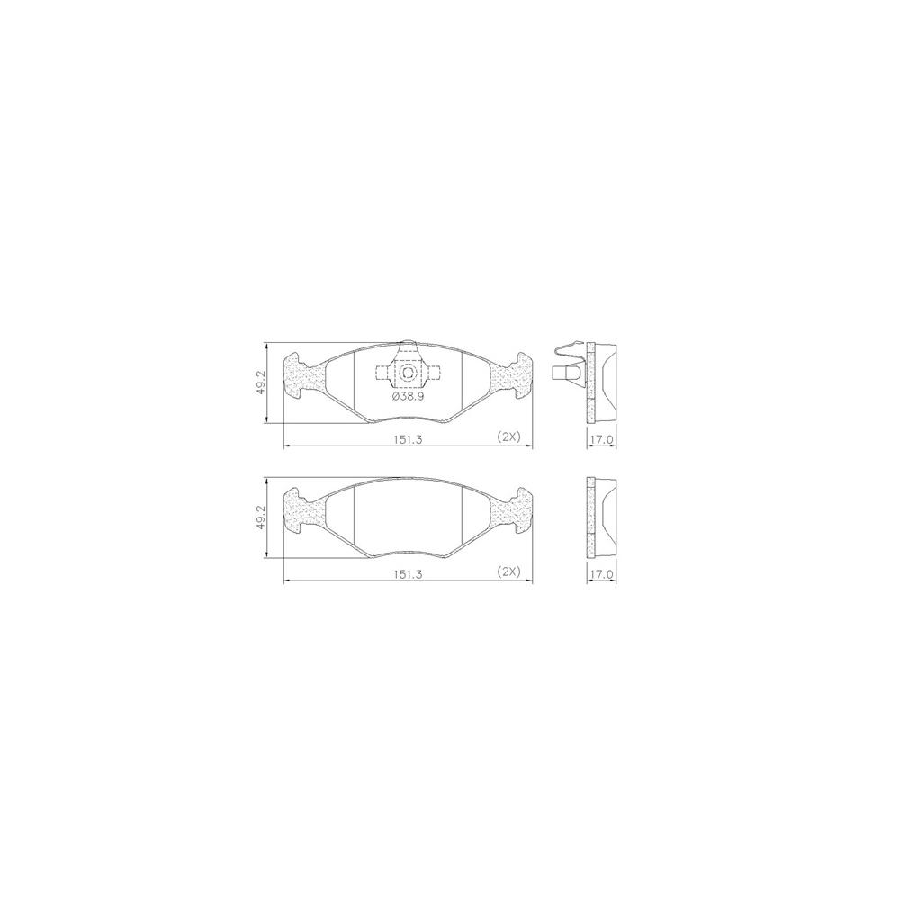 Pastilha Freio Fiat Uno 1.0 8v Economy 01/2009 Ate 12/2013 Eixo Dianteiro Lonaflex P-87