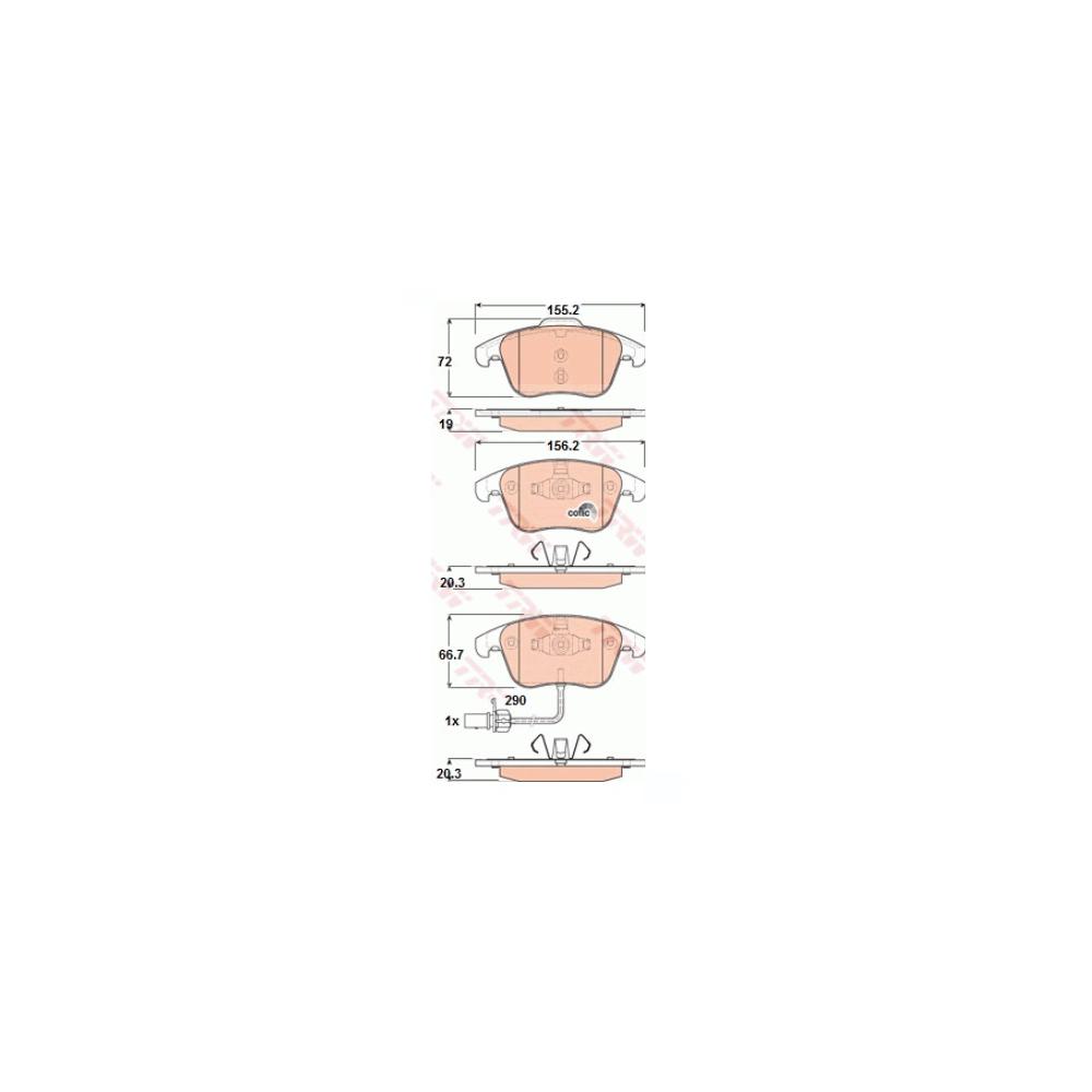 Pastilha Freio Audi A4 A Partir De 11/2007 Dianteira Sistema Teves Trw Gdb1814 Premium