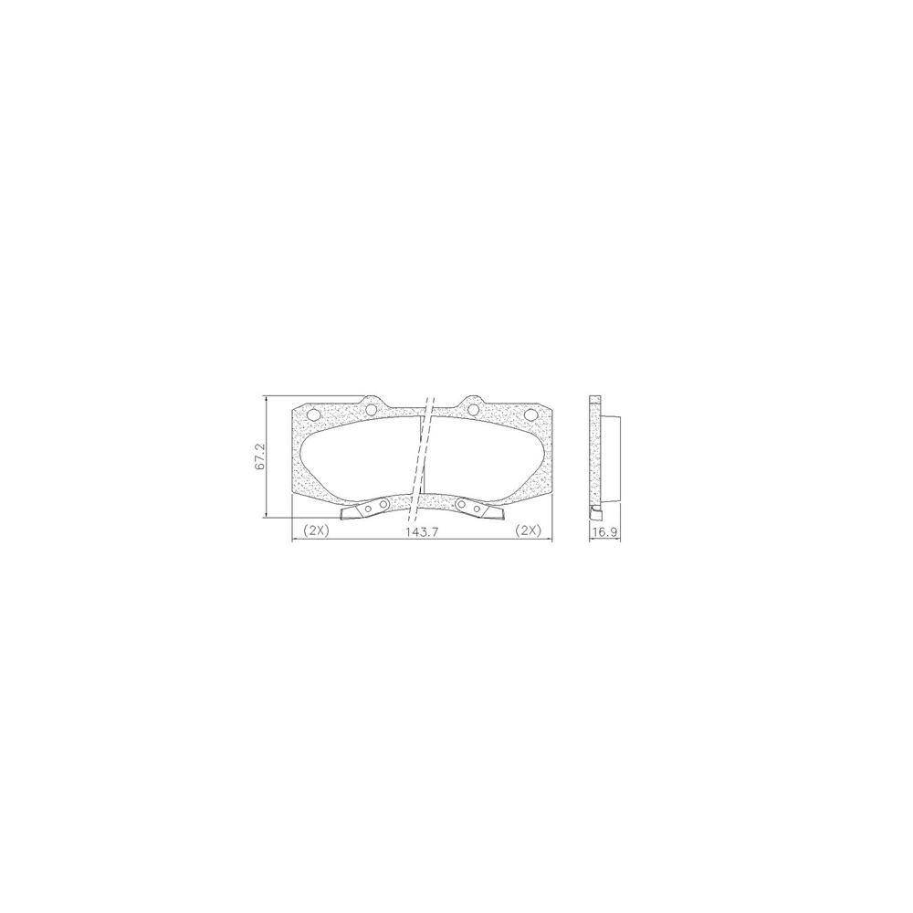 Pastilha Freio Toyota Hilux 2.5 16v Dx Ac 4x2 2005 Ate 2011 Dianteira Lonaflex P-1098