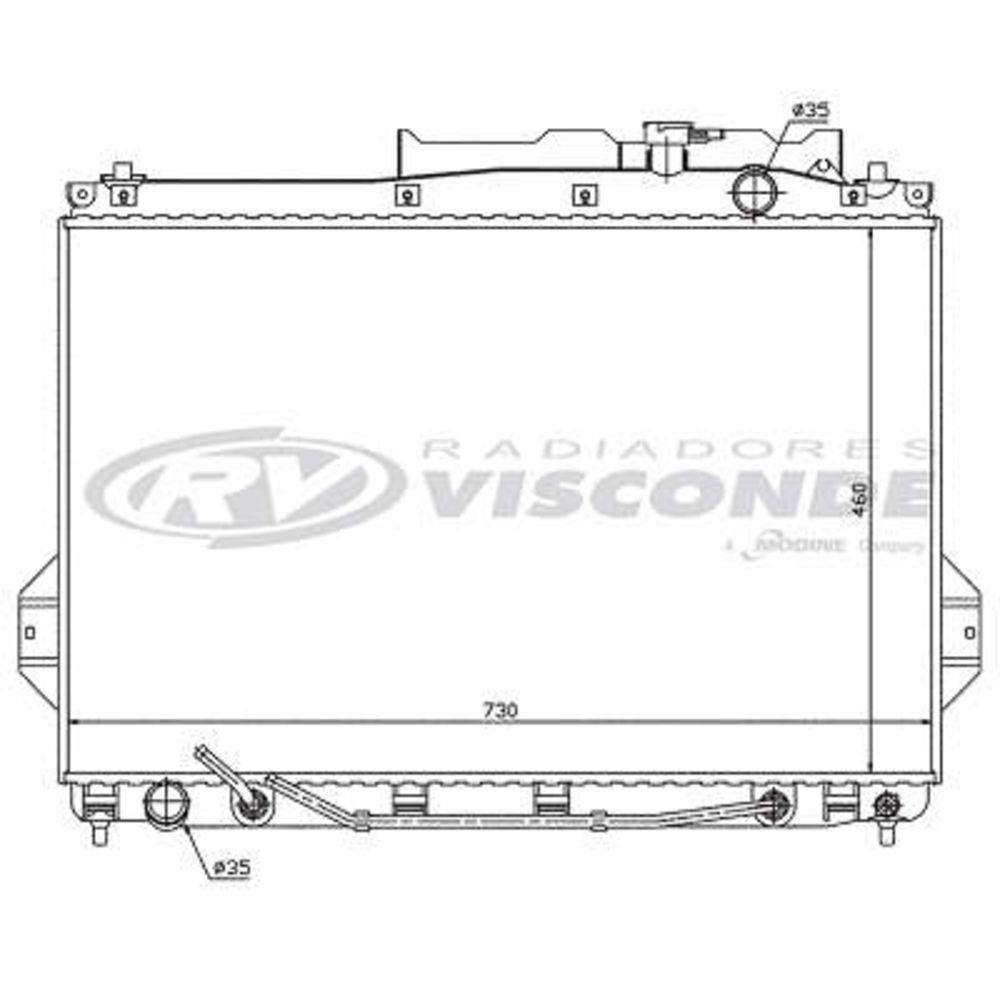 Radiador Hyundai Vera Cruz 3.8 V6 Cambio Manual 2007 Ate 2012 Com Ar Condicionado, Ventilador Eletrico Visconde 11111