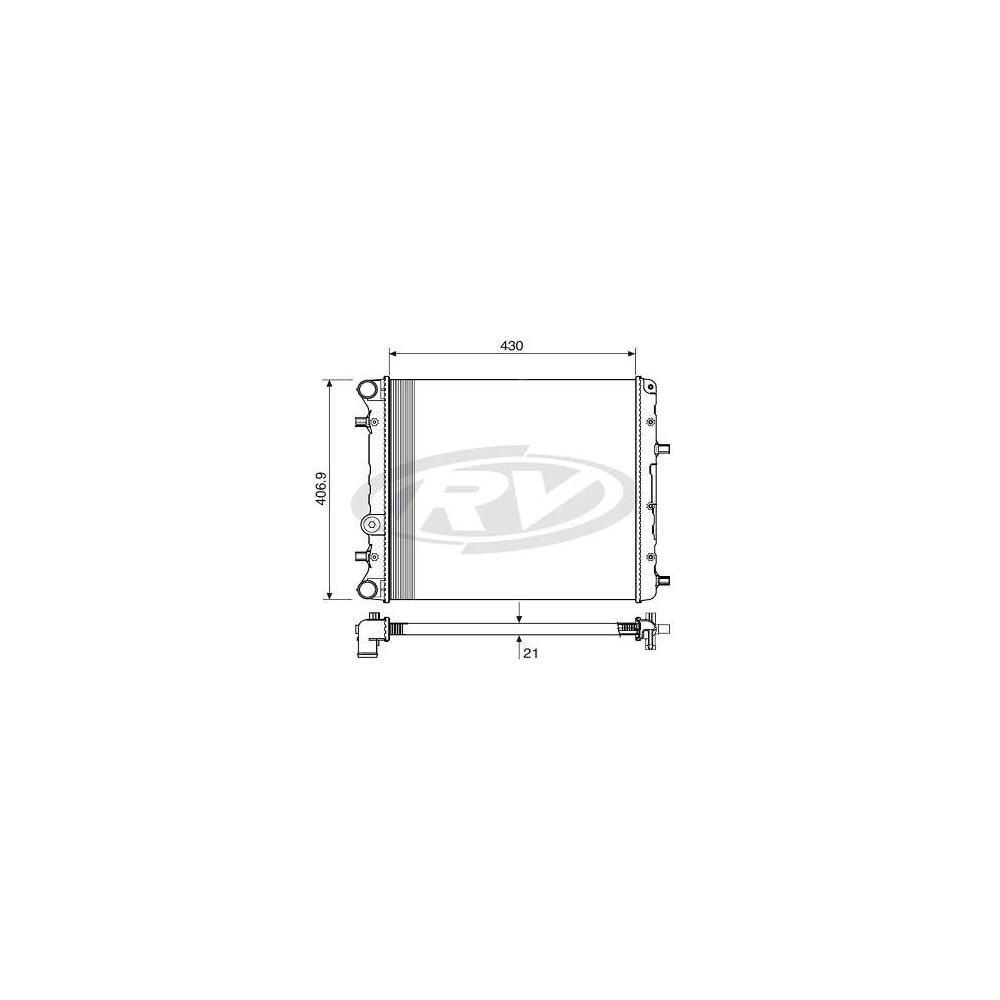 Radiador Vw Polo 1.6 8v Cambio Manual 2006 Ate 2018 Sem Ar Condicionado Visconde 12527