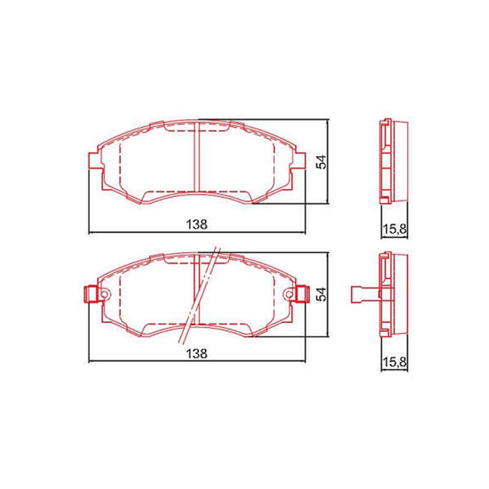 Pastilha Freio Hyundai Elantra Gl A Partir De 1992 Dianteira Sistema Sumitomo, Ceramica Ferodo Hqf-2149ac