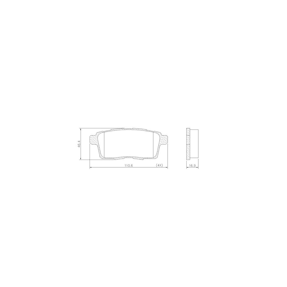 Pastilha Freio Ford Edge 3.5 V6 Sel 2011 Ate 2015 Traseira Sistema Akebono Fras-le Pd/1081