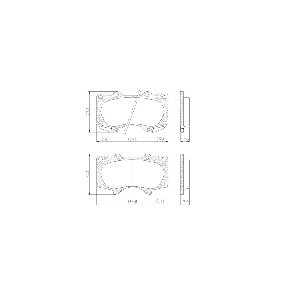 Pastilha Freio Toyota Hilux 2.8 16v Std Cabine Simples 2015 Ate 2017 Dianteira Sistema Sumitomo, Ceramica Fras-le Pd/528-cmaxx