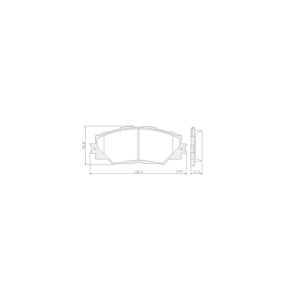 Pastilha Freio Toyota Corolla 2.0 16v Altis 01/2014 Ate 12/2018 Dianteira Sistema Akebono Fras-le Pd/740-cmaxx