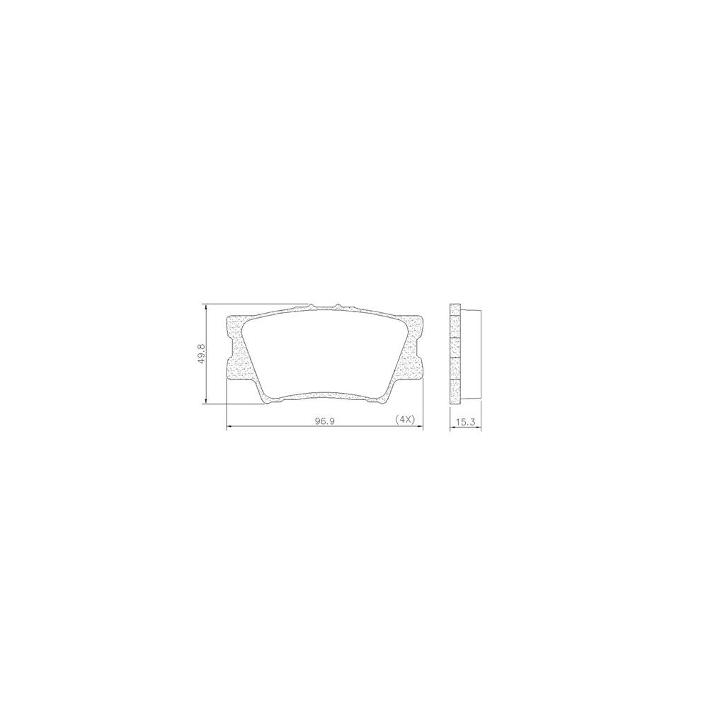 Pastilha Freio Toyota Rav-4 2.0 2wd 01/2013 Ate 12/2015 Traseira Sistema Advics, Anti Ruido Ceramica Fras-le Pd/753-cmaxx