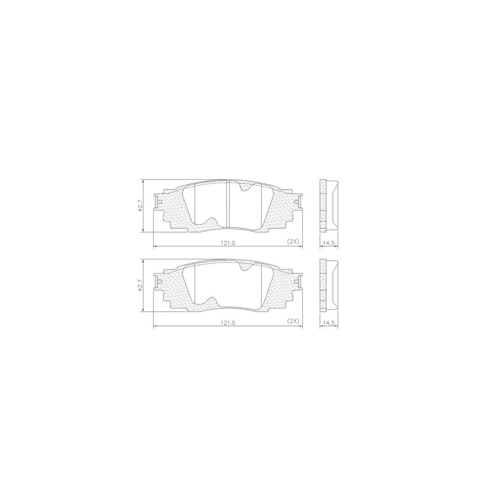 Pastilha Freio Toyota Rav-4 2.5 16v Hybrid 2019 Ate 2021 Traseira Sistema Akebono Fras-le Pd/1672