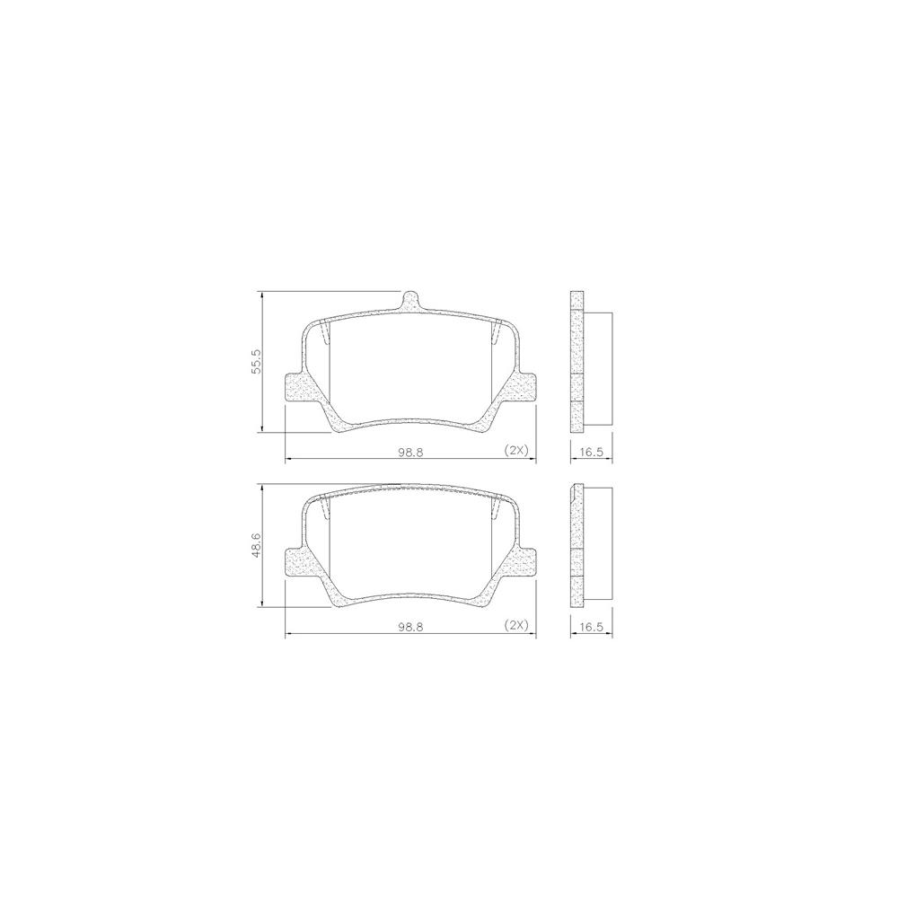 Pastilha Freio Volvo Xc40 2.0 Momentum 01/2018 Ate 12/2021 Traseira Fras-le Pd/1658