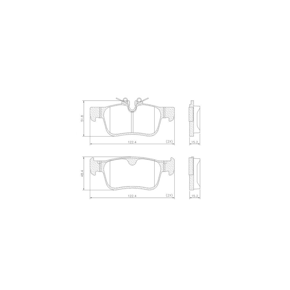 Pastilha Freio Volvo Xc60 2.0 16v T5 R-design 2018 Ate 2018 Sistema Teves Fras-le Pd/1677