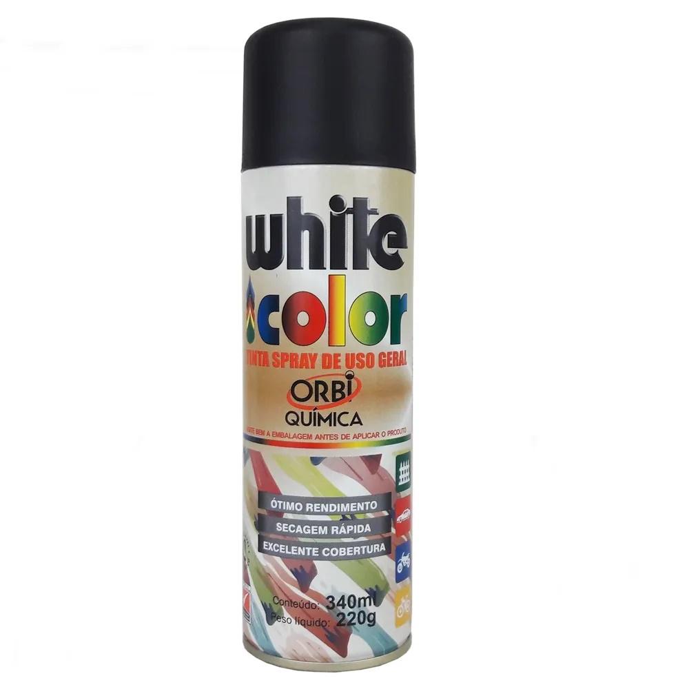 Tinta Spray Preto Fosco Comum - 340ml Orbi Quimica 6690