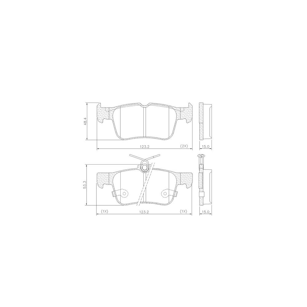 Pastilha Freio Ford Fusion 2.0 16v Titanium 01/2013 Ate 12/2015 Traseira Sistema Fomoco Fras-le Pd/1513