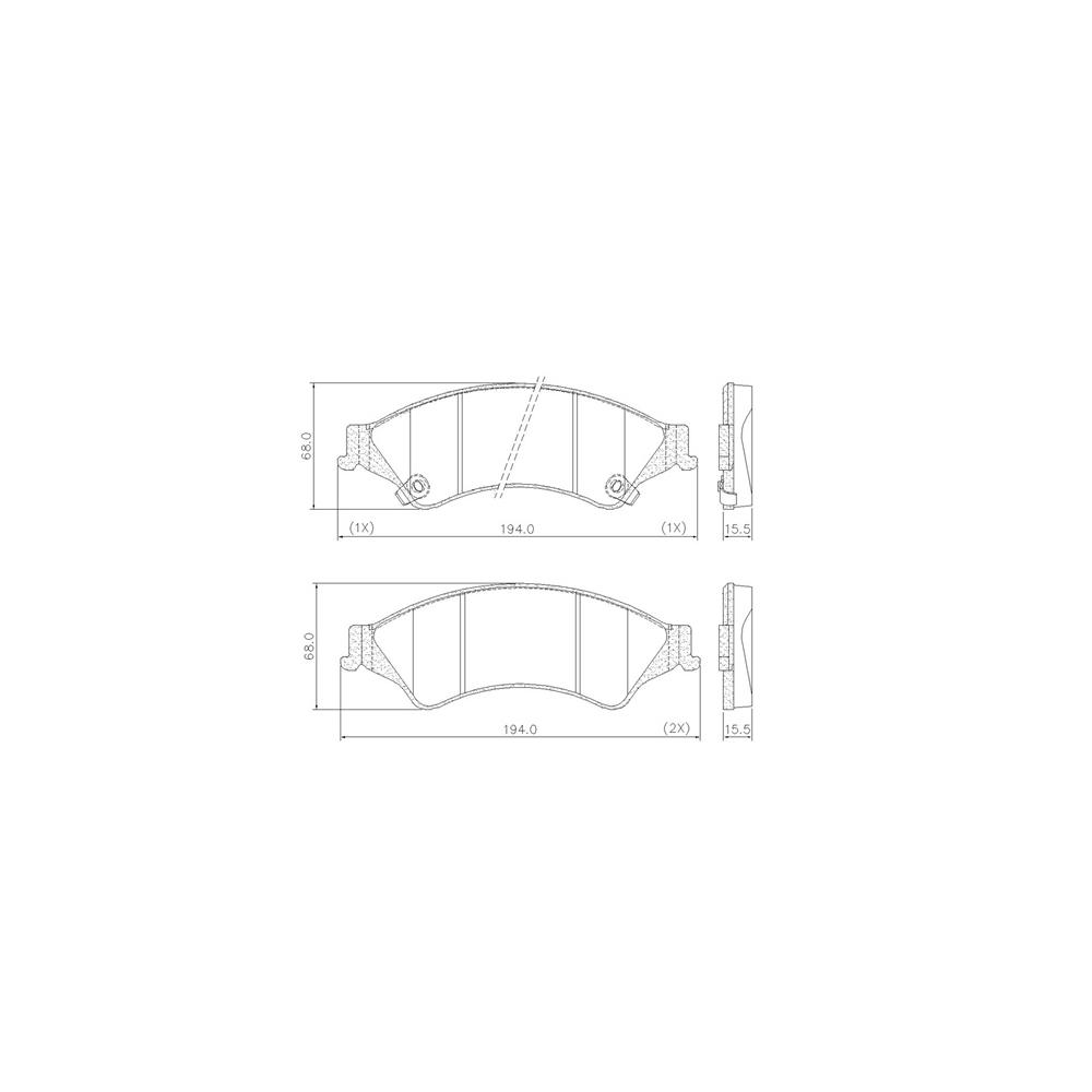 Pastilha Freio Ford Ranger 3.2 20v C.cab Xlt 2012 Ate 2016 Dianteira Sistema Fomoco Fras-le P-1434