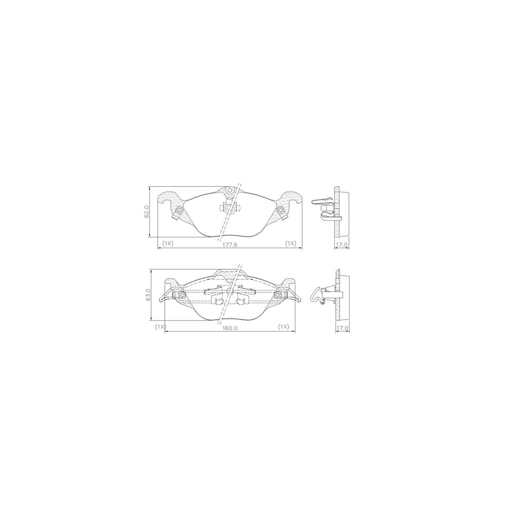 Pastilha Freio Gm Astra 2.0 16v 01/1999 Ate 2005 Dianteira Sistema Teves Lonaflex P-57