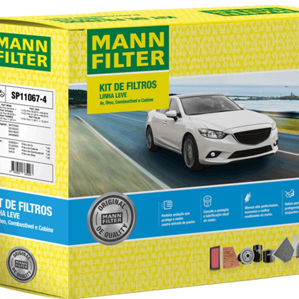 Kit Filtros Fiat Uno 1.0 8v Way 05/2010 Ate 08/2016 Mann Filtros Sp11067-4