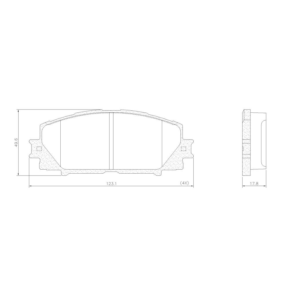 Pastilha Freio Toyota Prius 1.8 16v 2016 Ate 2021 Dianteira Fras-le Pd/621