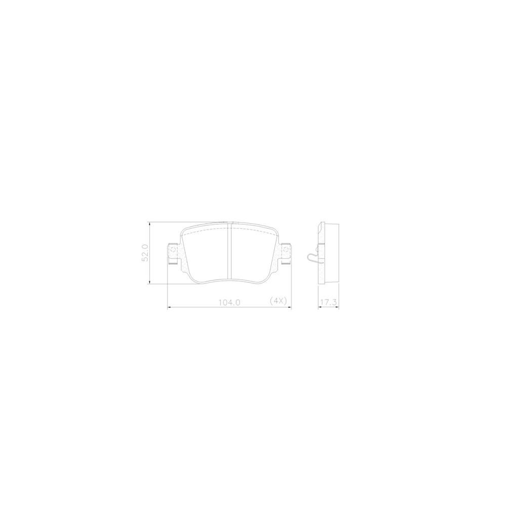 Pastilha Freio Audi A1 1.4 16v Attraction Tfsi 2015 Ate 2018 Traseira Sistema Lucas Fras-le Pd/1543