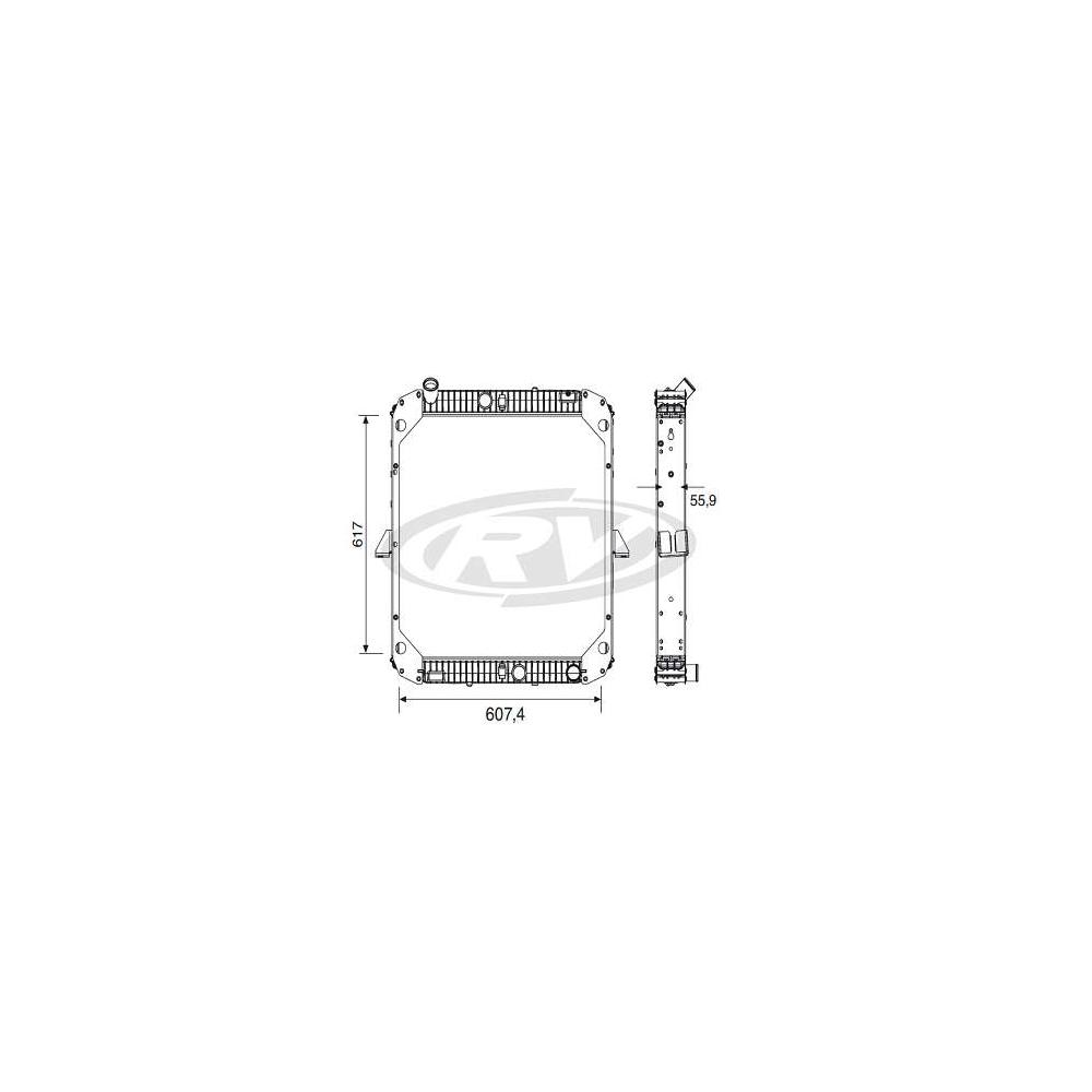 Radiador Mercedes-benz Ls-1723 56-brasado Visconde 12031