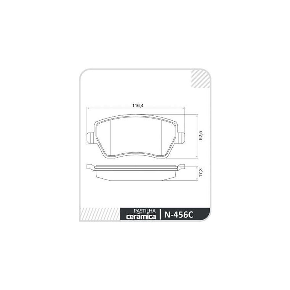 Pastilha Freio Renault Duster 1.6 16v Zen 01/2017 Ate 12/2021 Dianteira Sistema Trw Cobreq N-456c