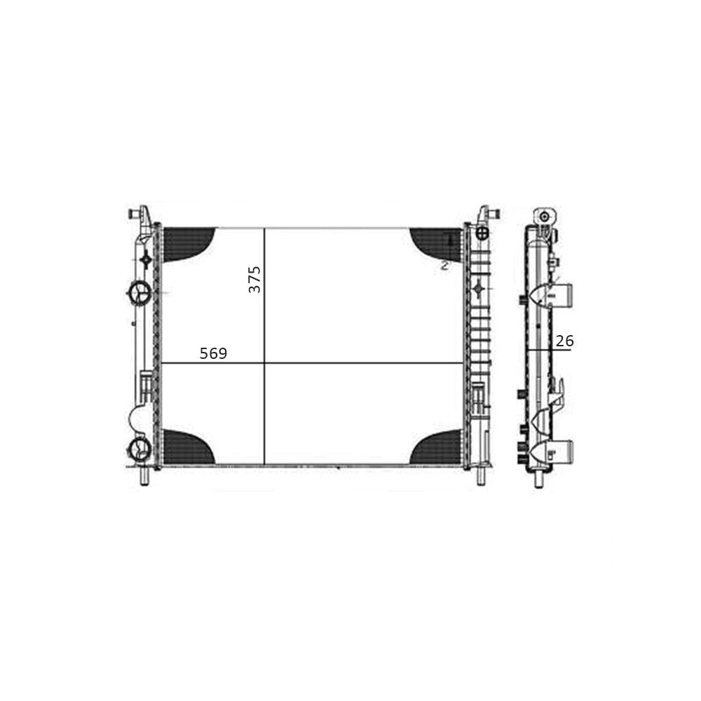 Radiador Fiat Idea 1.4 Cambio Manual 2010 Ate 2015 Sem Ar Condicionado Behr/marelli Rmm5339001