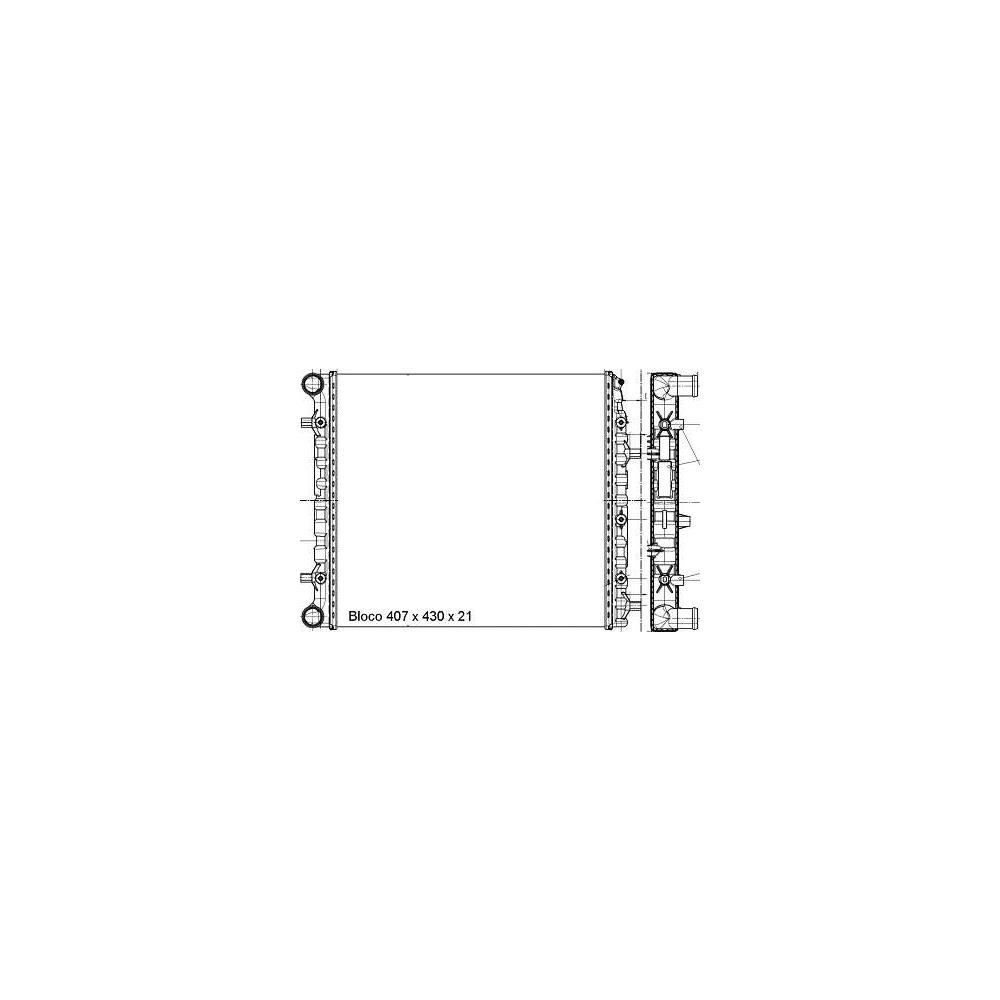 Radiador Vw Fox 1.0 12v Cambio Manual 2006 Ate 2018 Sem Ar Condicionado Behr/marelli Rmm695001m