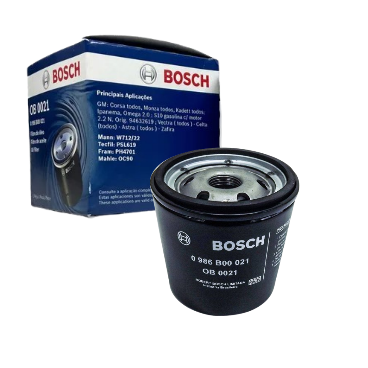 Filtro Oleo Fiat Doblo 1.8 8v 11/2009 Ate 07/2010 Bosch 0986b00021