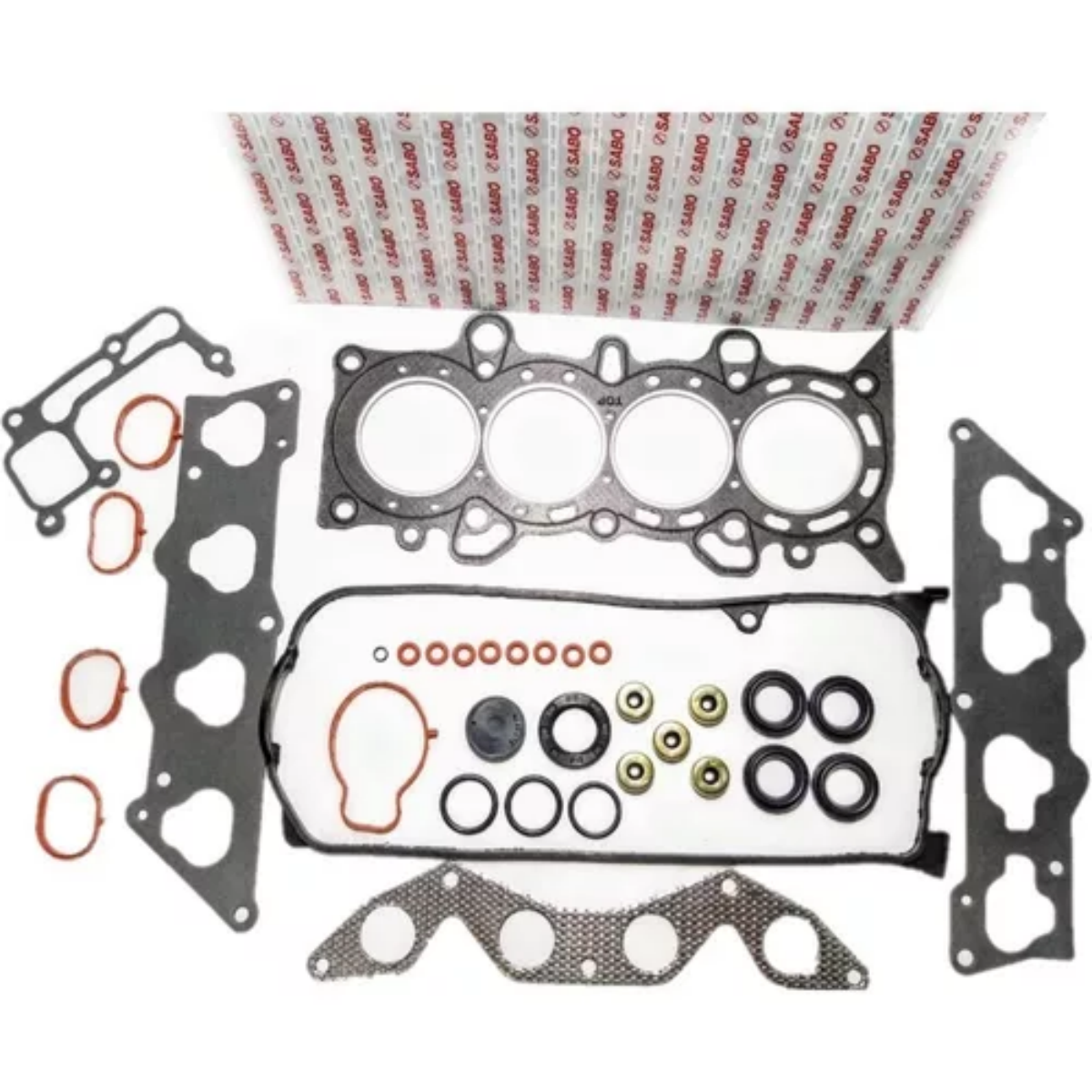 Jogo Junta Superior Motor Honda Civic 1.7 16v Lx 01/2001 Ate 2006 Sem Retentores E Junta Cabecote Em Fibra - Gasolina Sabo 79420flex